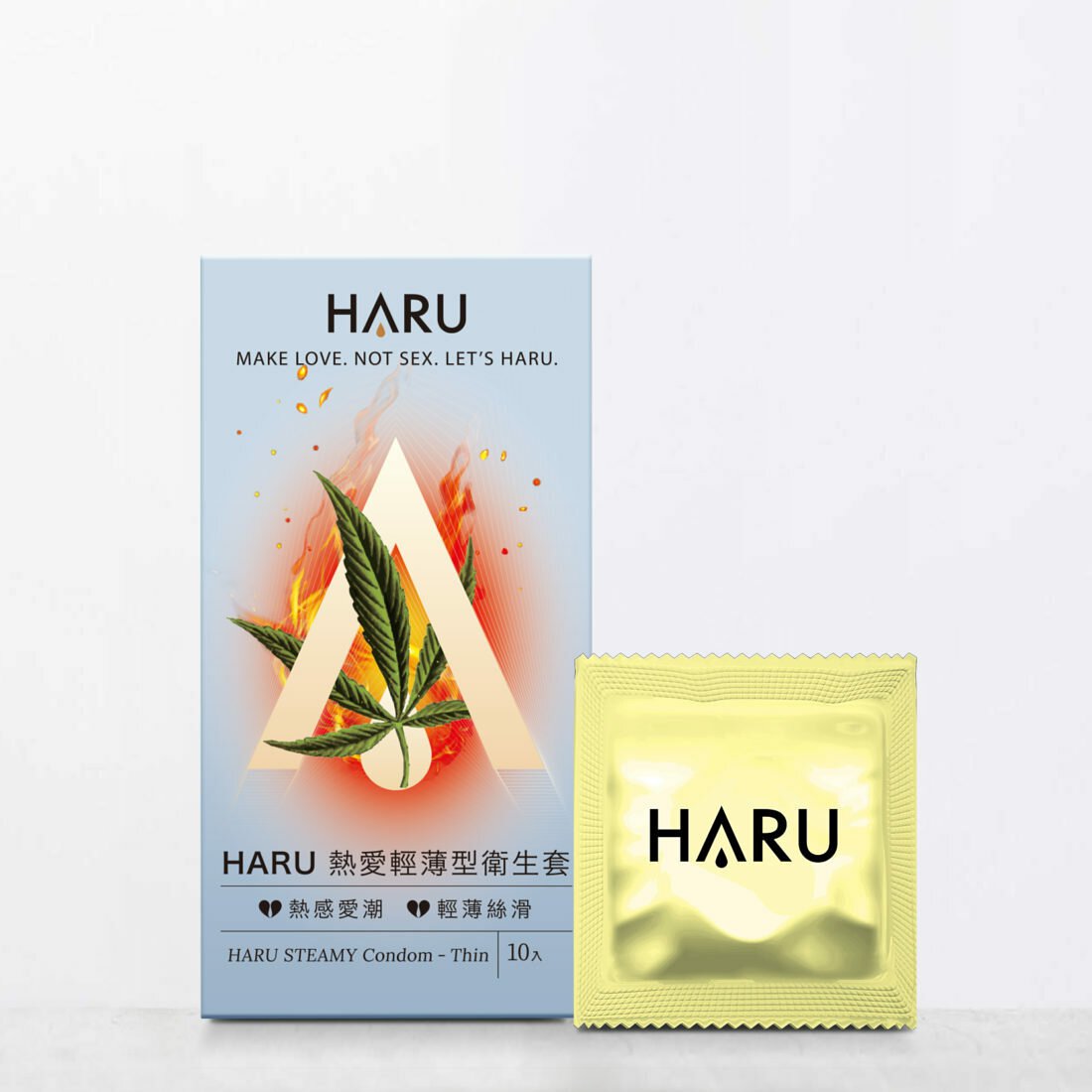 HARU: STEAMY THIN 熱感超薄安全套 10片裝