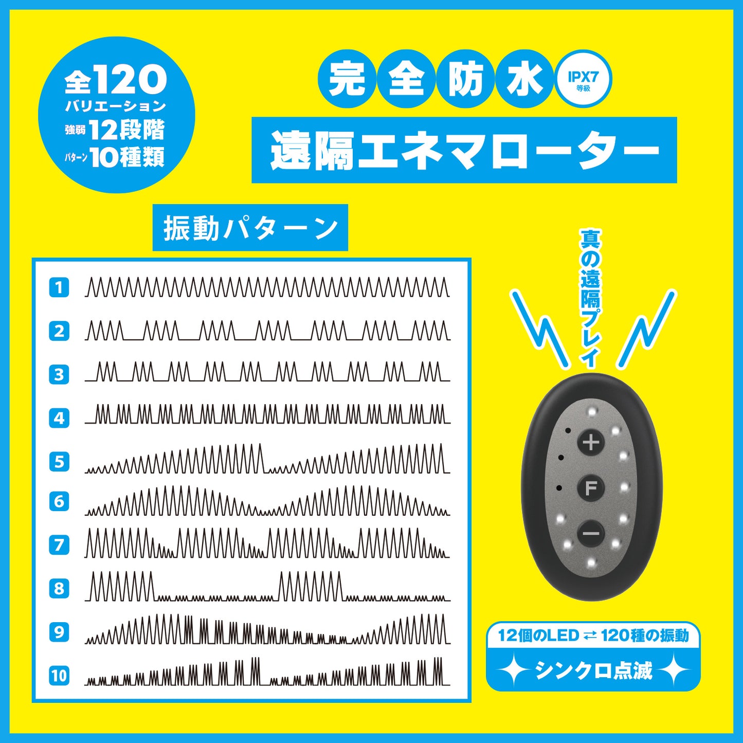 Enema 電動遙控防水後庭塞 M 中碼