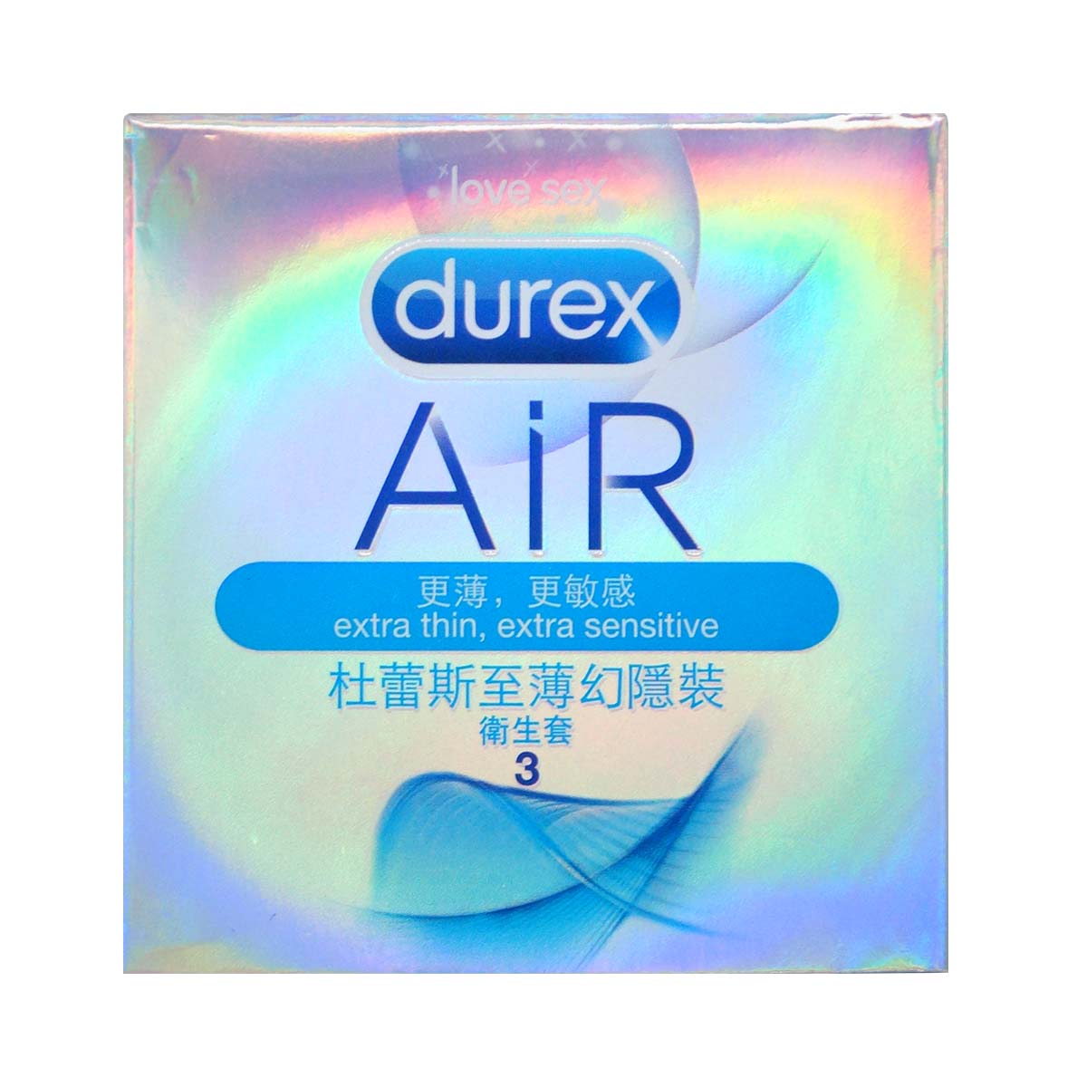 Durex 杜蕾斯 至薄幻隱裝 3 片裝 乳膠安全套 EXP:06/2024