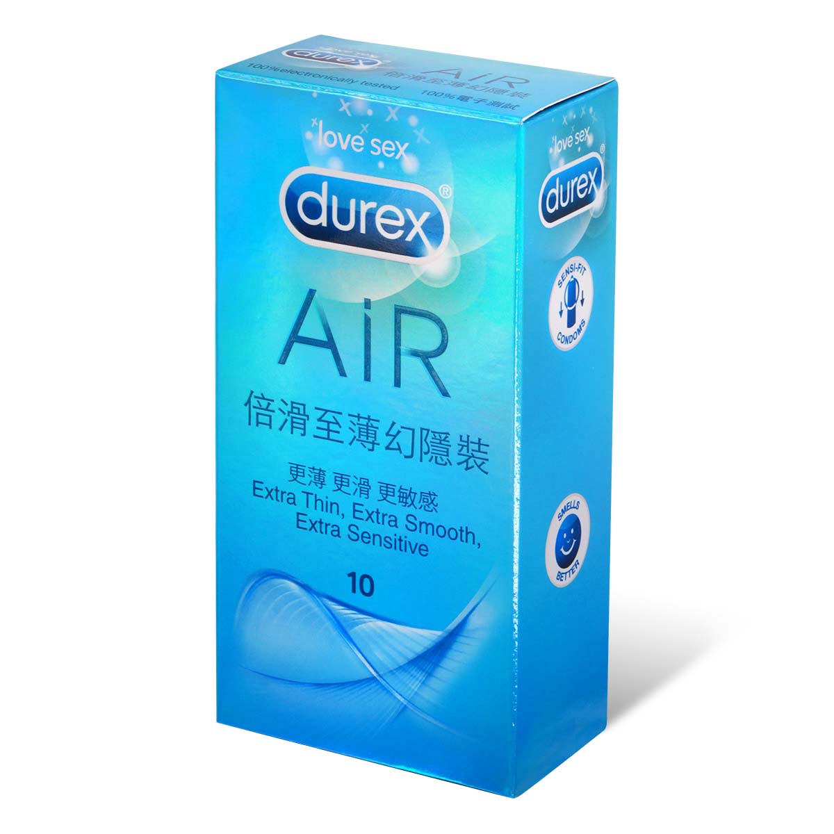 Durex 杜蕾斯 倍滑至薄幻隱裝 10 片裝 乳膠安全套