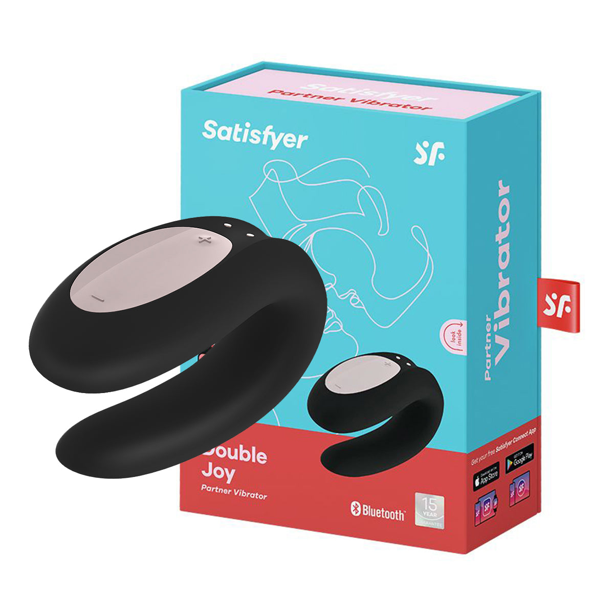 Satisfyer Double Joy 智能APP情侶共震器 (黑色)