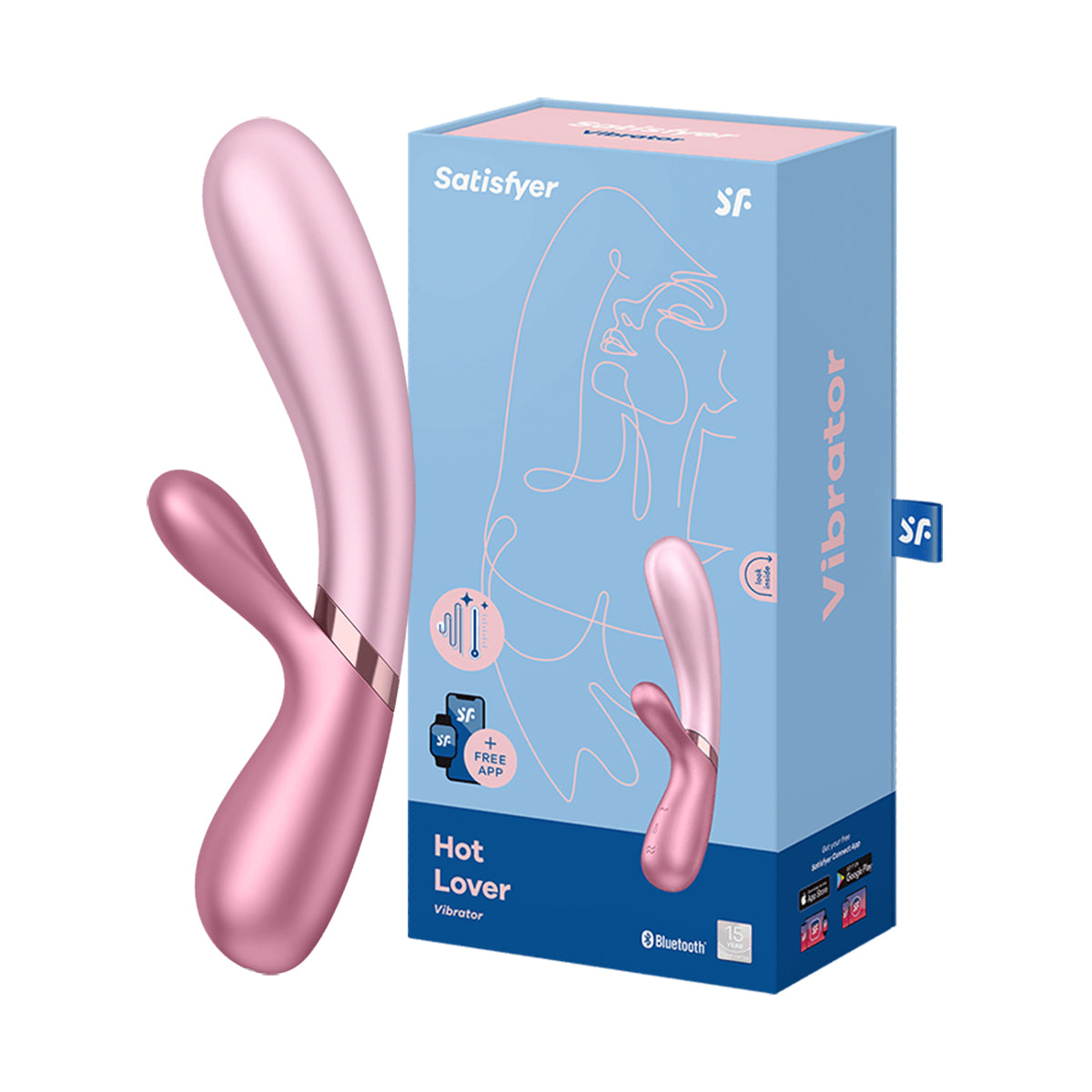 Satisfyer Hot Lover 智能遙控加溫按摩棒 (玫瑰粉紅)