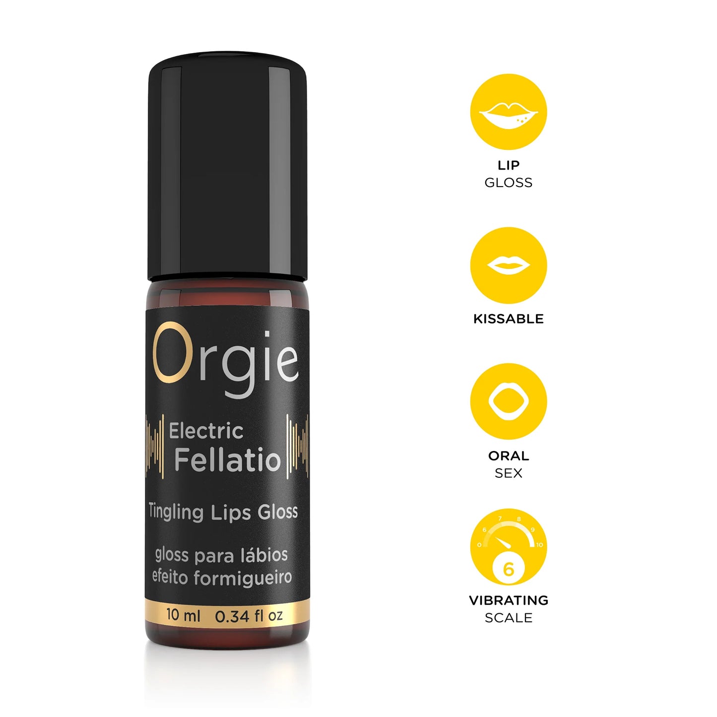 Orgie Electric Fellatio Lips Gloss 觸電跳動式口交液 10ml