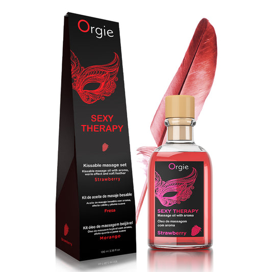 Orgie Lips Massage Kit Strawberry 士多啤梨味可食用熱感按摩油 100ml