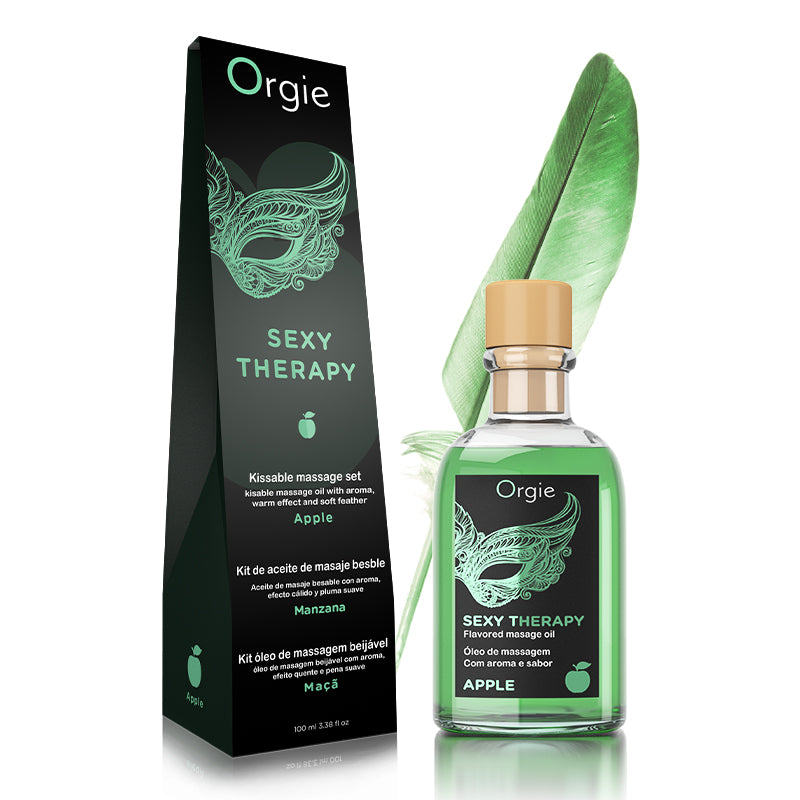 Orgie Lips Massage Kit Apple 蘋果味可食用熱感按摩油 100ml