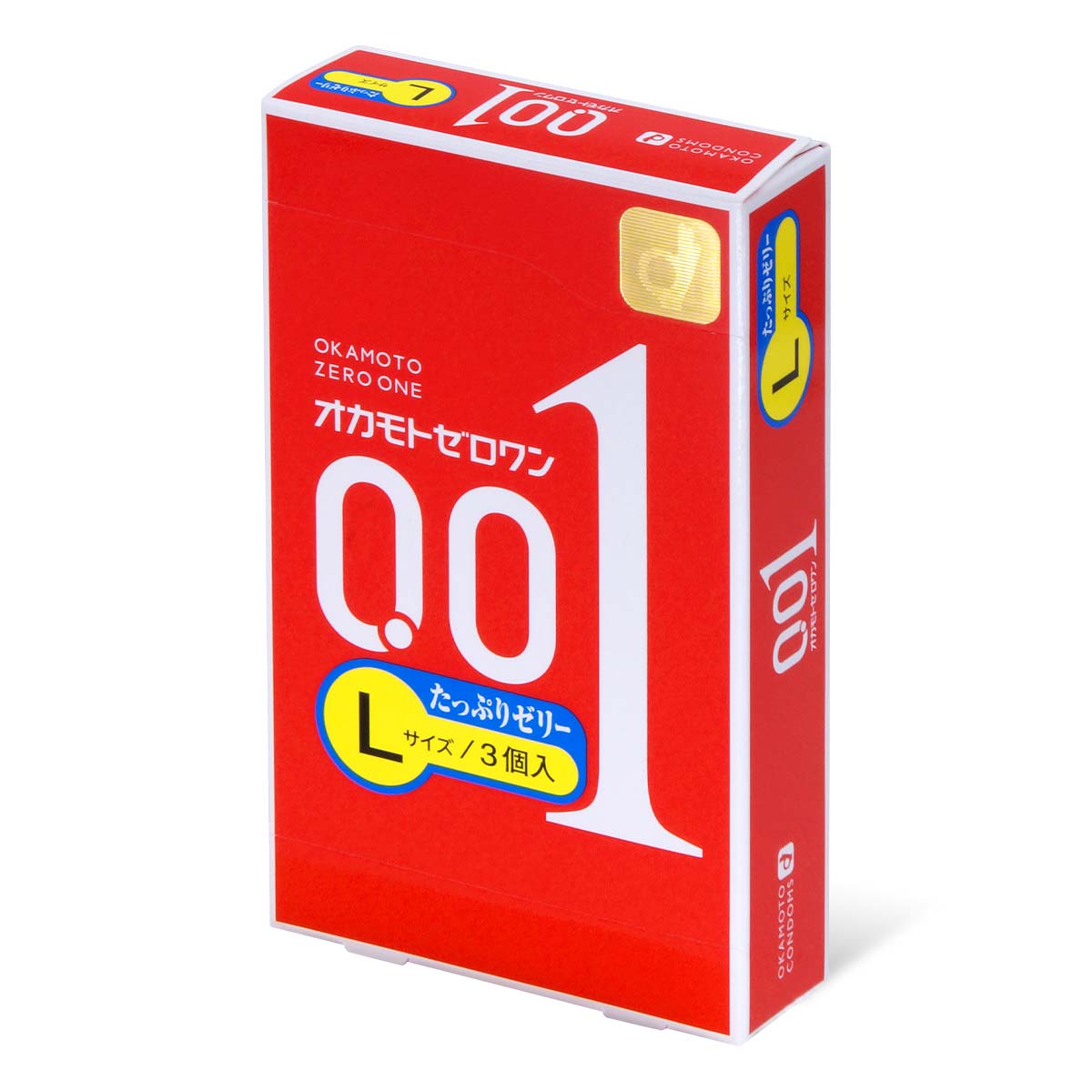 Okamoto 岡本 0.01 大碼 潤滑劑加量 (日本版) 3 片裝 PU 安全套