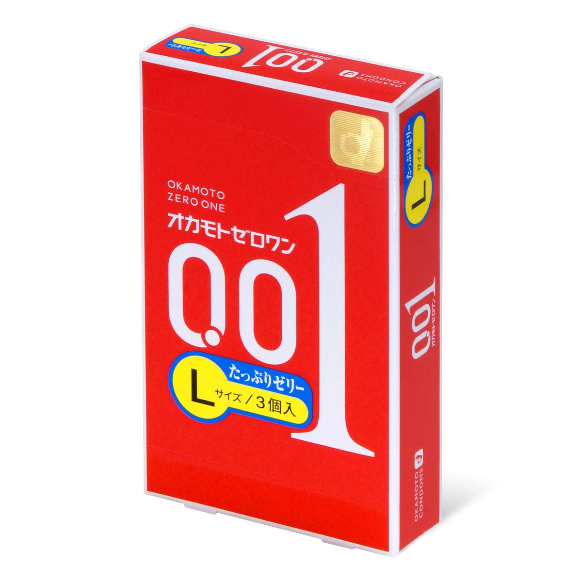 Okamoto 岡本 0.01 大碼 潤滑劑加量 (日本版) 3 片裝 PU 安全套