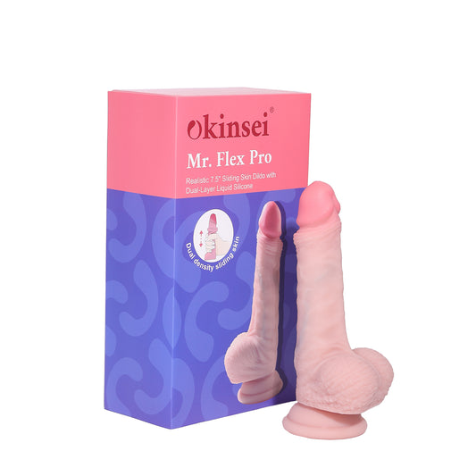 Okinsei Mr.Flex Pro 雙層液態矽膠仿真陽具