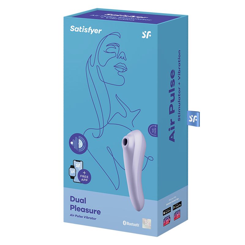 Satisfyer Dual Pleasure 智能陰蒂吸吮震動按摩棒 紫色