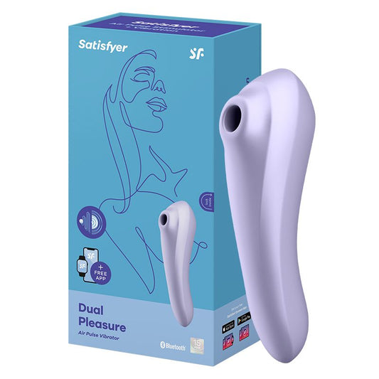 Satisfyer Dual Pleasure 智能陰蒂吸吮震動按摩棒 紫色