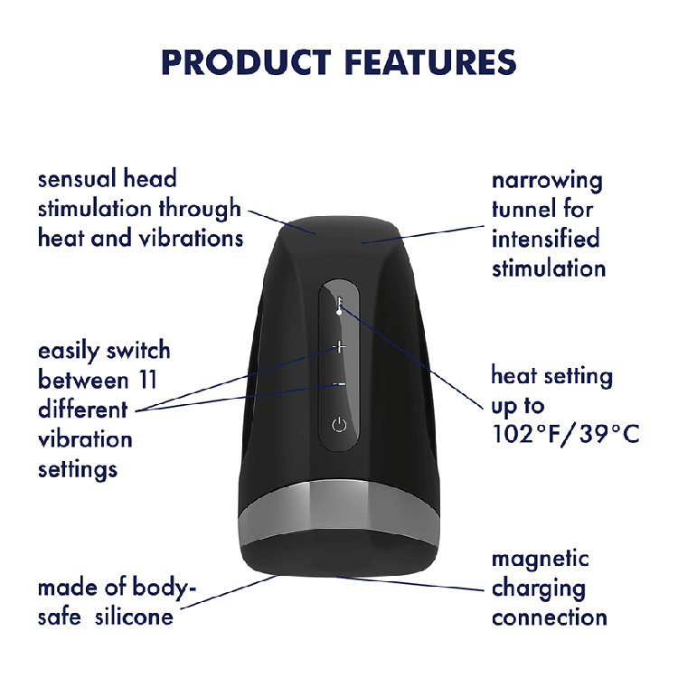 Satisfyer Men Heat Vibration 口交發熱震動飛機杯